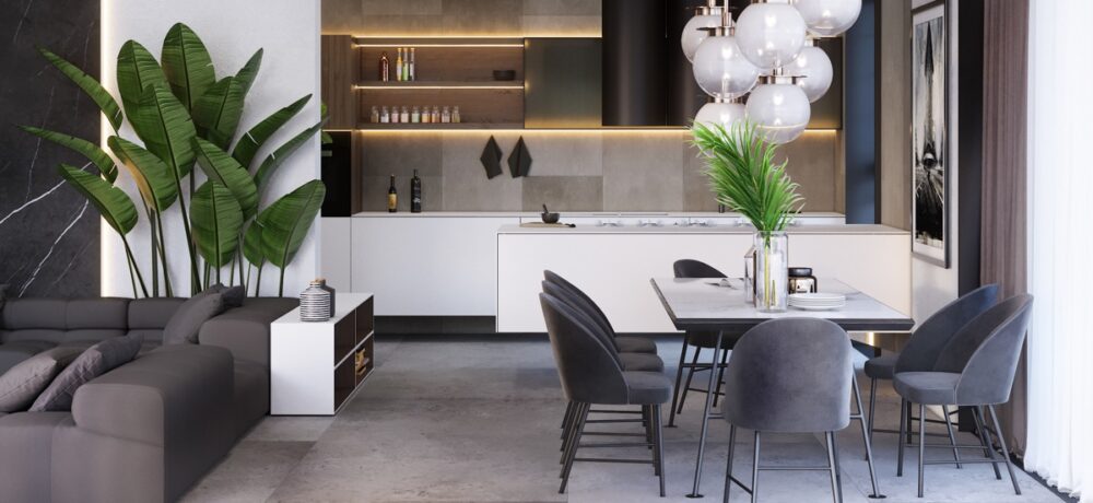 living-room-and-dining-room-with-globe-pendants